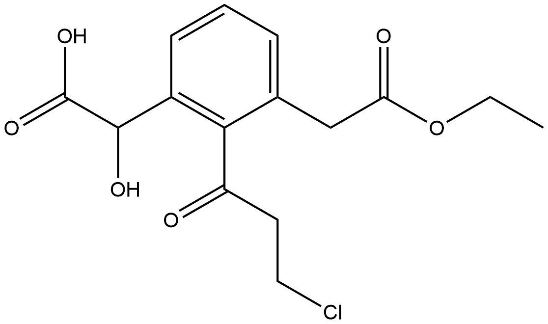 Ethyl 3-(carboxy(hydroxy)methyl)-2-(3-chloropropanoyl)phenylacetate Structural