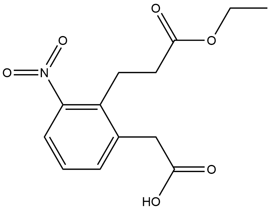 Ethyl 3-(2-(carboxymethyl)-6-nitrophenyl)propanoate Structural