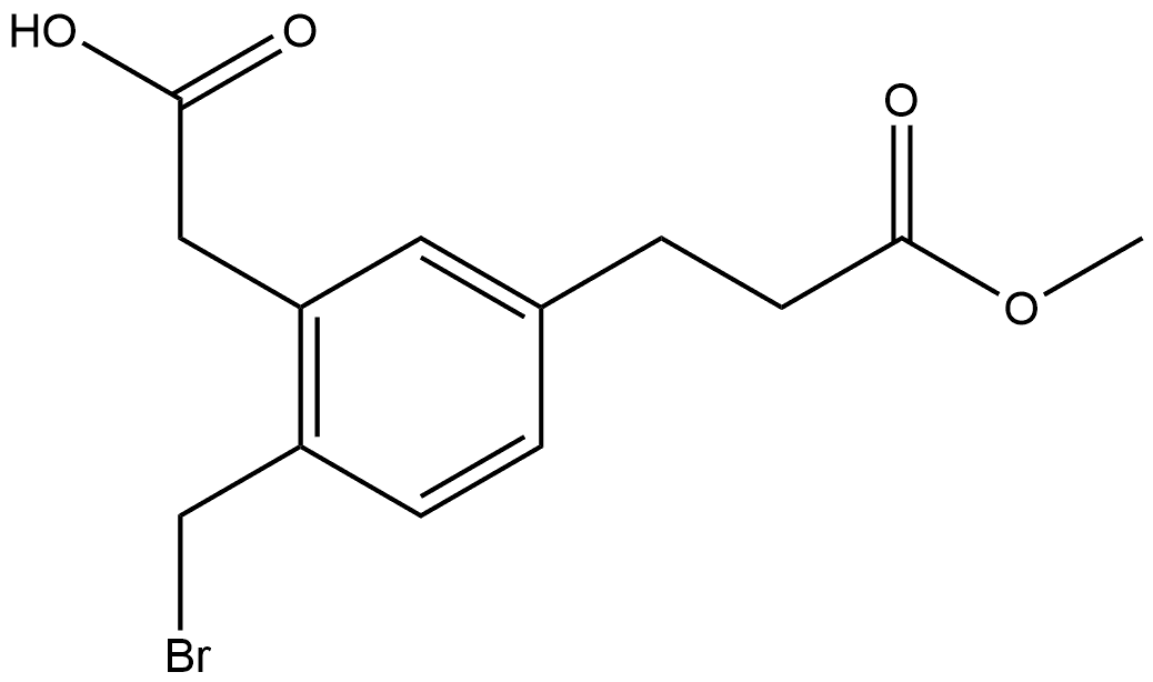 Methyl 3-(4-(bromomethyl)-3-(carboxymethyl)phenyl)propanoate Structural