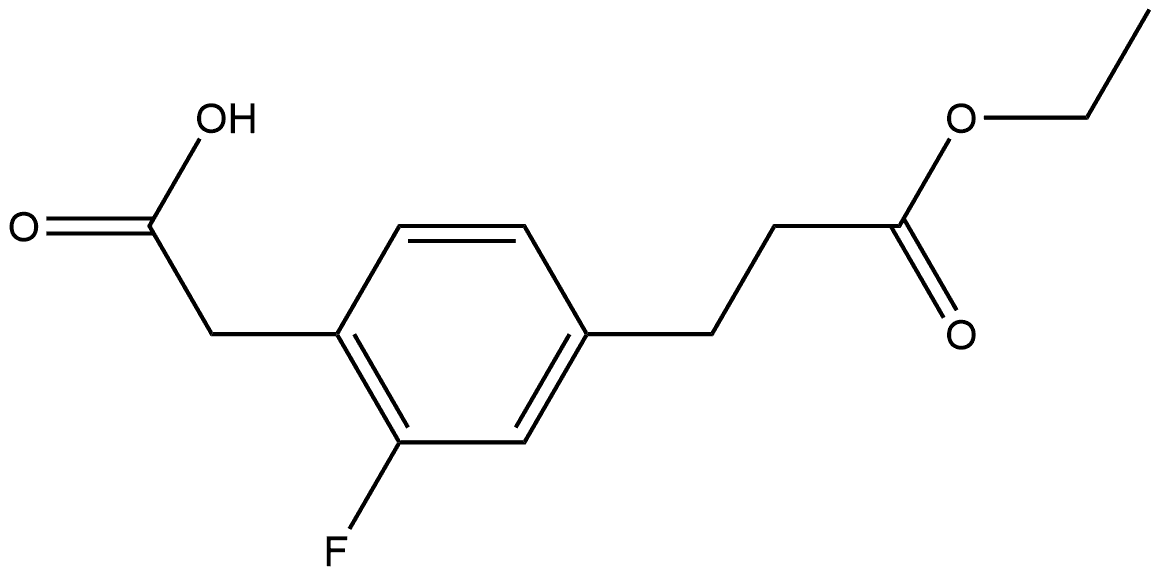 Ethyl 3-(4-(carboxymethyl)-3-fluorophenyl)propanoate Structural
