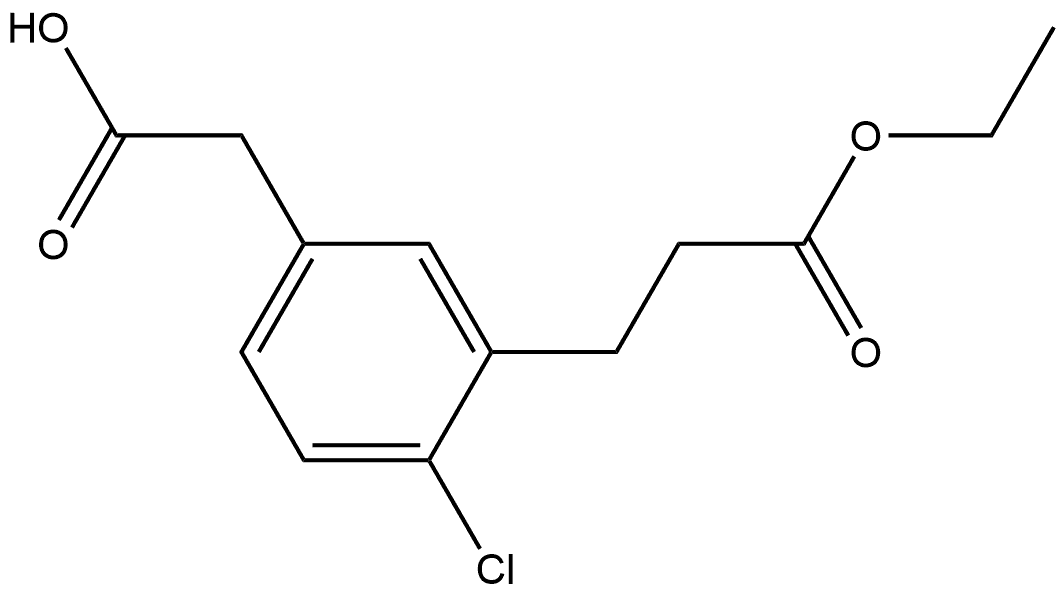 Ethyl 3-(5-(carboxymethyl)-2-chlorophenyl)propanoate Structural