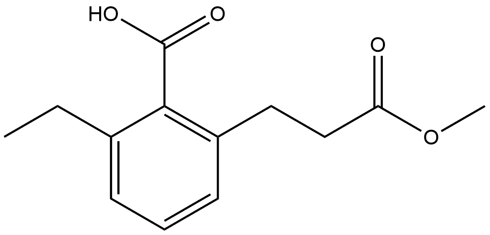 Methyl 2-carboxy-3-ethylphenylpropanoate Structural