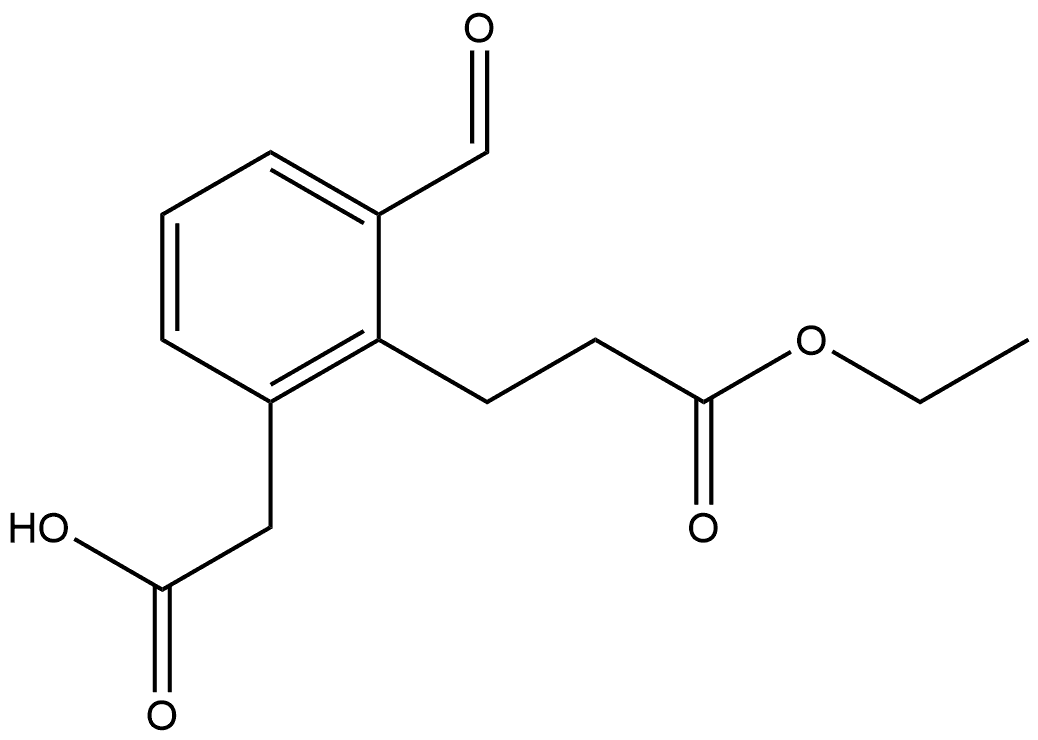 Ethyl 3-(2-(carboxymethyl)-6-formylphenyl)propanoate Structural