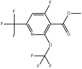 Methyl 4-fluoro-2-(trifluoromethoxy)-6-(trifluoromethyl)pyridine-3-carboxylate Structural