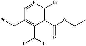 Ethyl 2-bromo-5-(bromomethyl)-4-(difluoromethyl)pyridine-3-carboxylate Structural