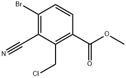 Methyl 4-bromo-2-chloromethyl-3-cyanobenzoate Structural