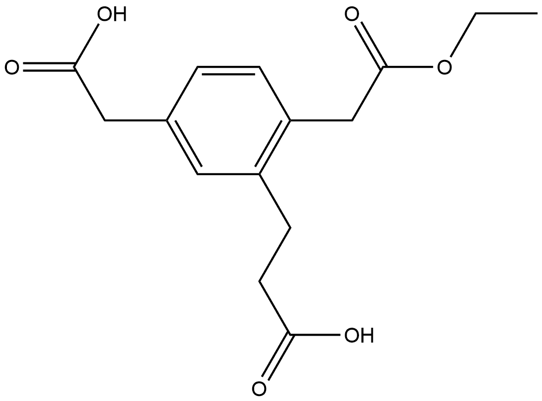 Ethyl 2-(2-carboxyethyl)-4-(carboxymethyl)phenylacetate Structural