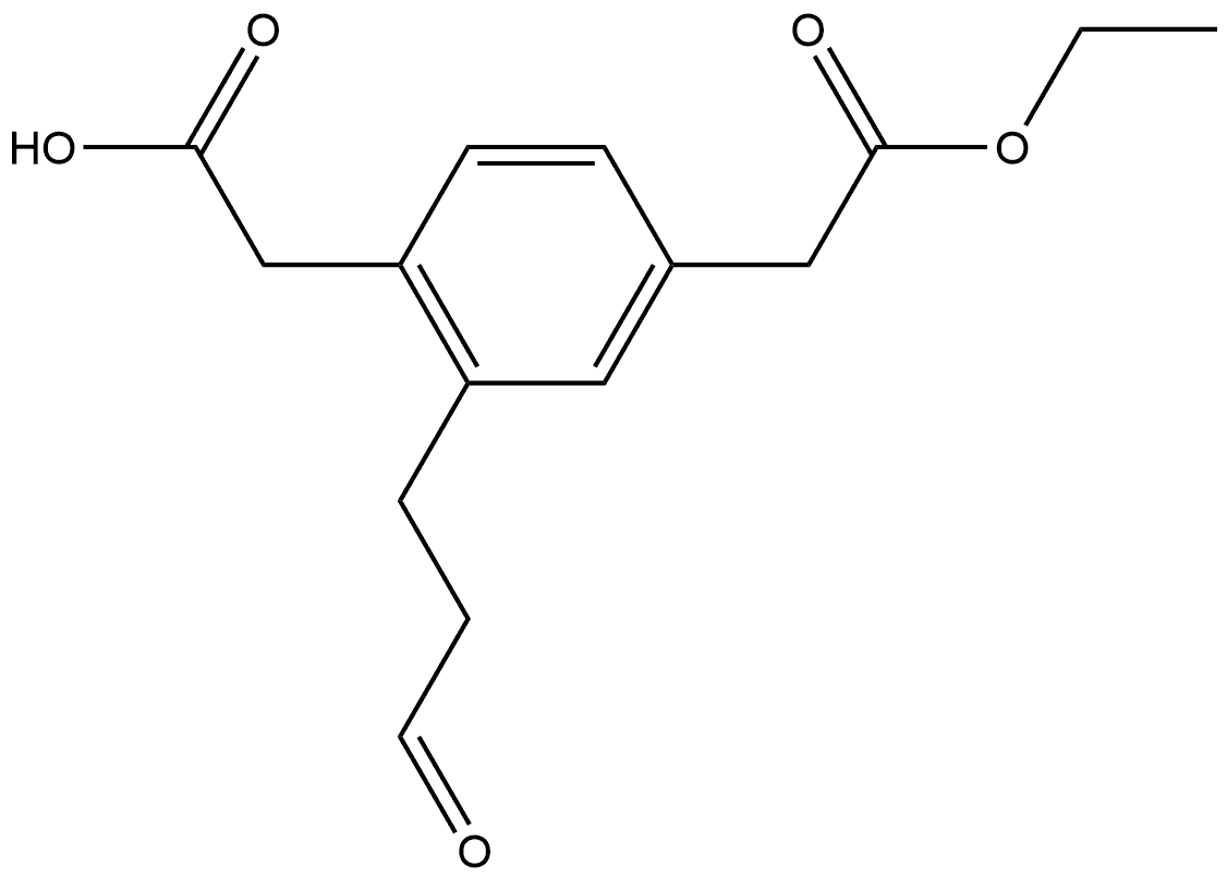 Ethyl 4-(carboxymethyl)-3-(3-oxopropyl)phenylacetate Structural