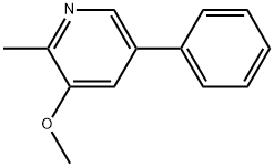 Pyridine, 3-methoxy-2-methyl-5-phenyl- Structural