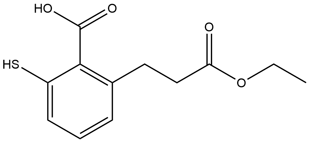 Ethyl 2-carboxy-3-mercaptophenylpropanoate Structural