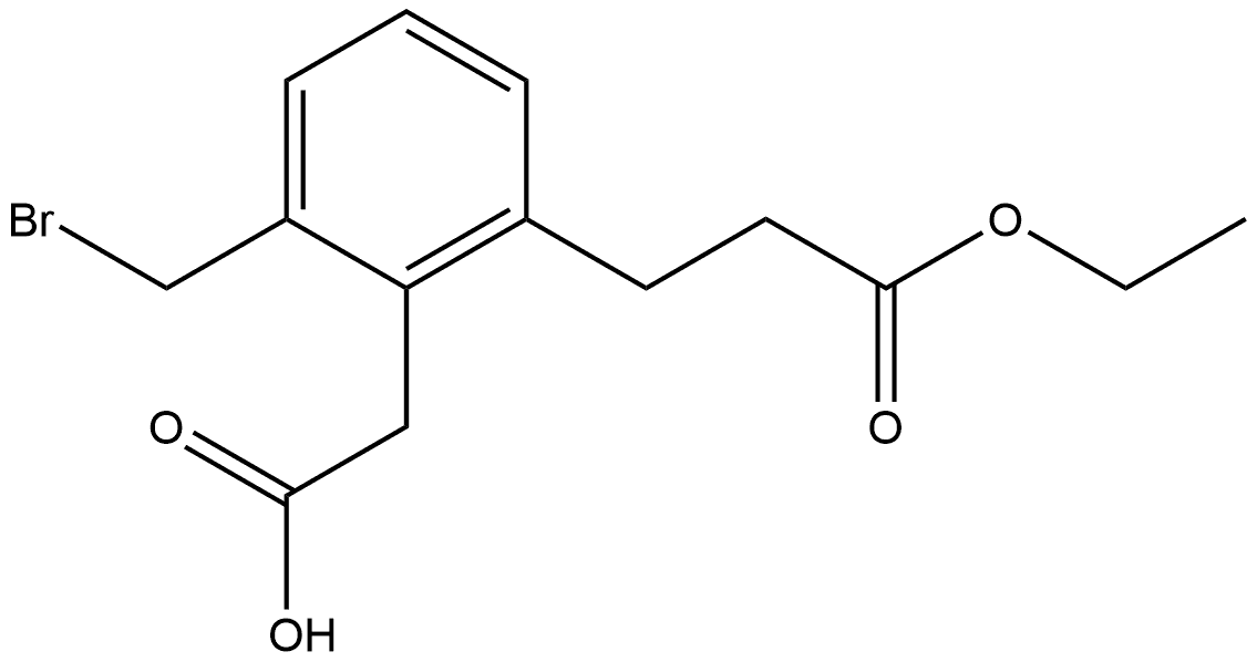 Ethyl 3-(3-(bromomethyl)-2-(carboxymethyl)phenyl)propanoate Structural