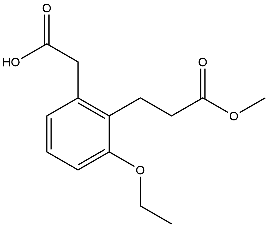 Methyl 3-(2-(carboxymethyl)-6-ethoxyphenyl)propanoate Structural