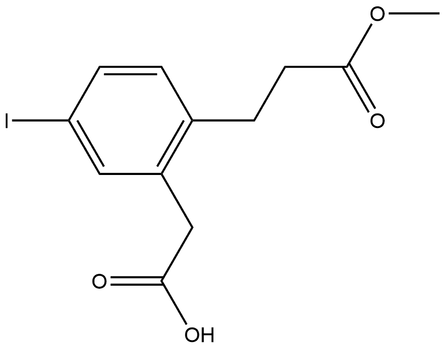 Methyl 3-(2-(carboxymethyl)-4-iodophenyl)propanoate Structural