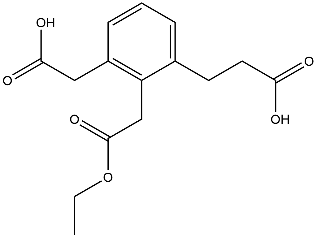 Ethyl 2-(2-carboxyethyl)-6-(carboxymethyl)phenylacetate Structural