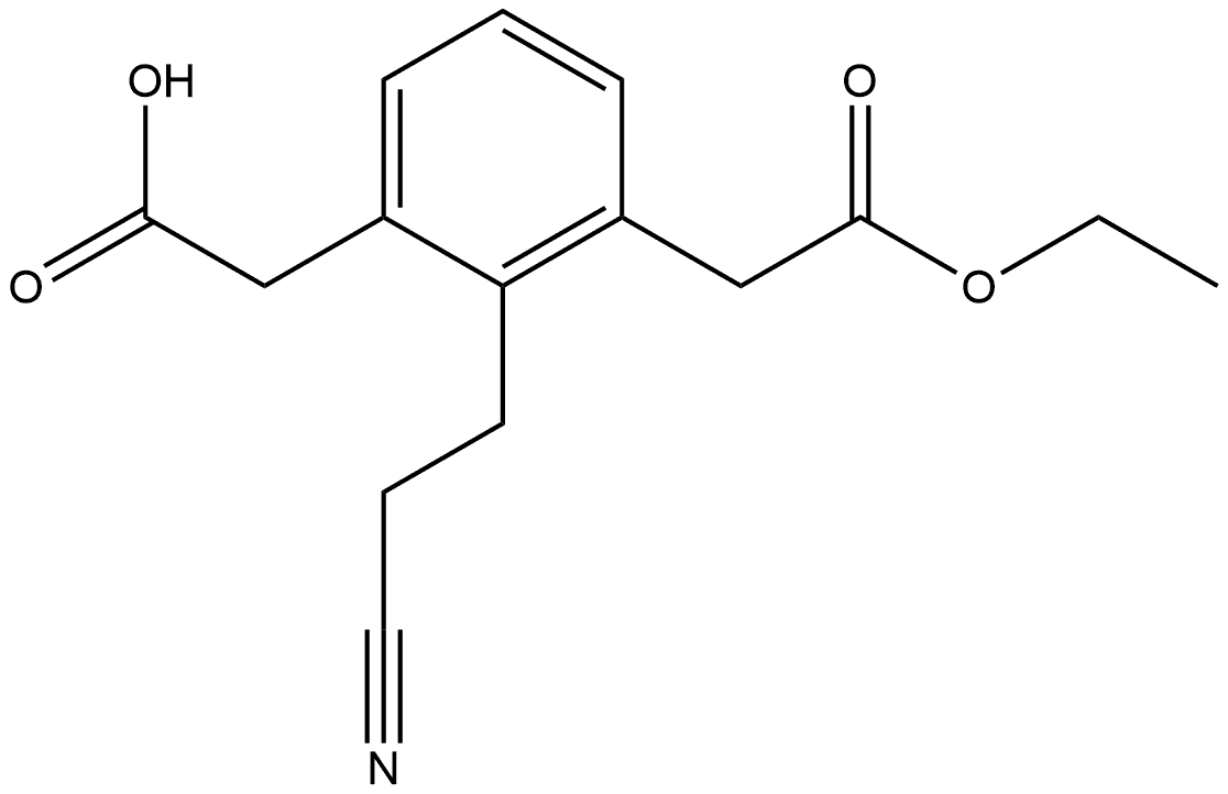 Ethyl 3-(carboxymethyl)-2-(2-cyanoethyl)phenylacetate Structural