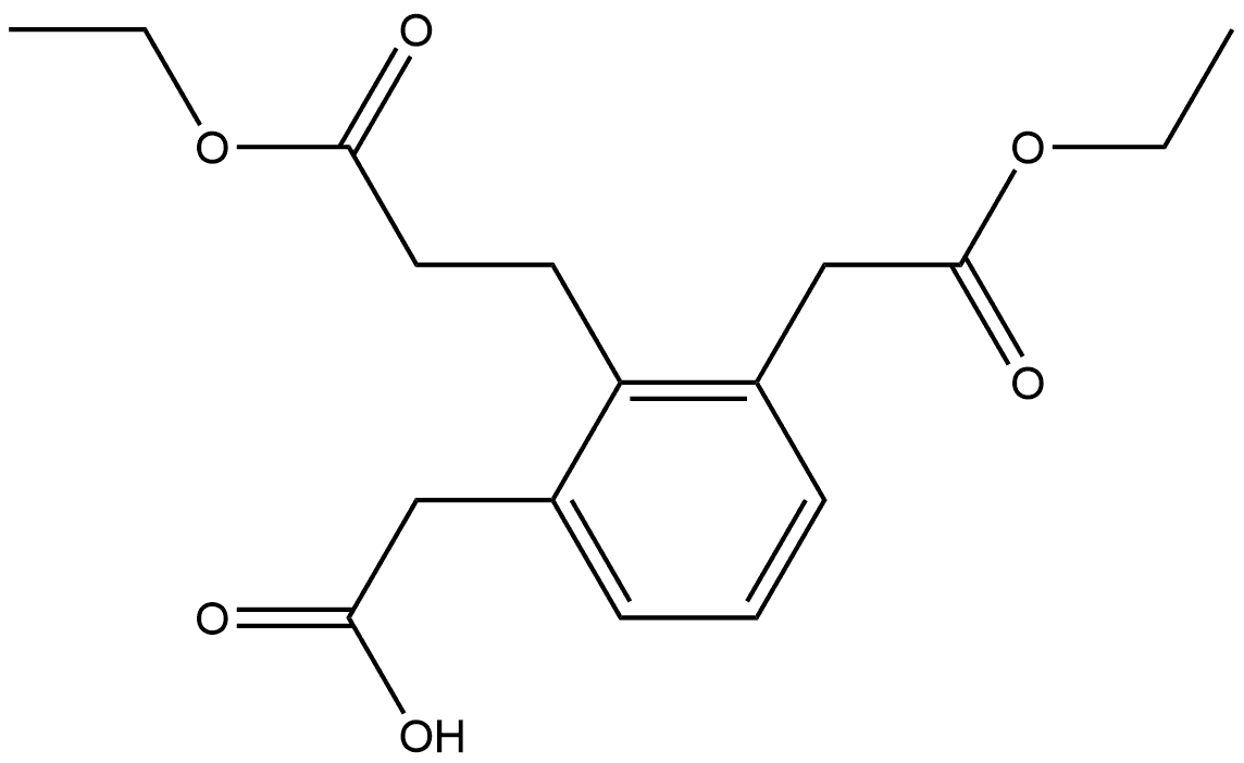 Ethyl 3-(carboxymethyl)-2-(3-ethoxy-3-oxopropyl)phenylacetate Structural