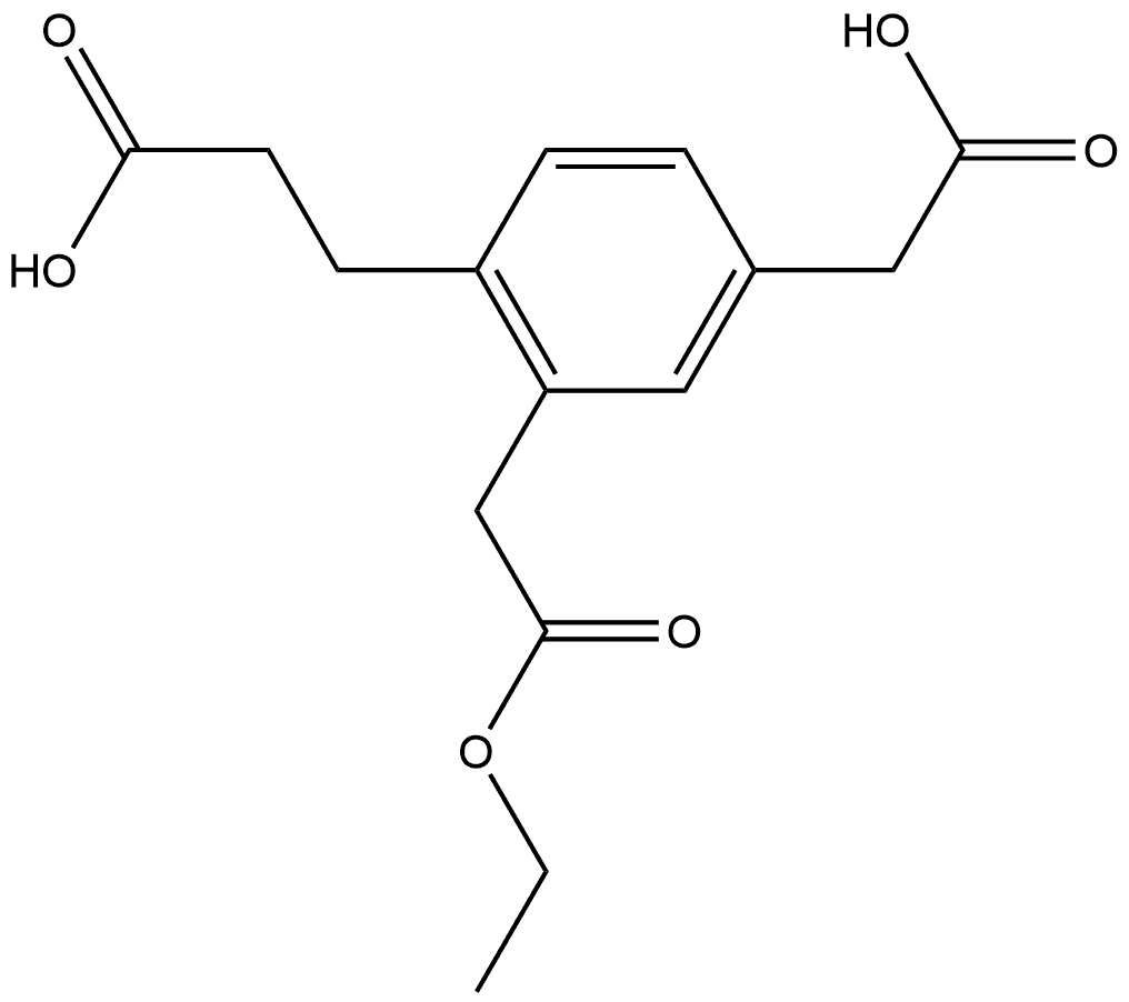 Ethyl 2-(2-carboxyethyl)-5-(carboxymethyl)phenylacetate Structural