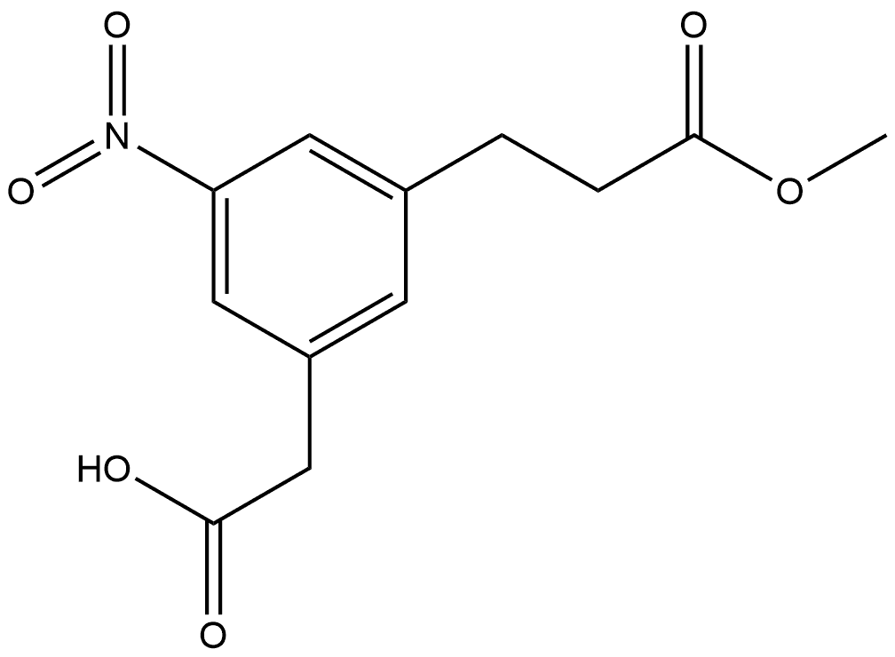 Methyl 3-(3-(carboxymethyl)-5-nitrophenyl)propanoate Structural