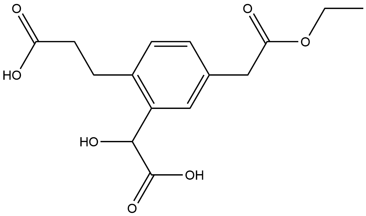 Ethyl 4-(2-carboxyethyl)-3-(carboxy(hydroxy)methyl)phenylacetate Structural