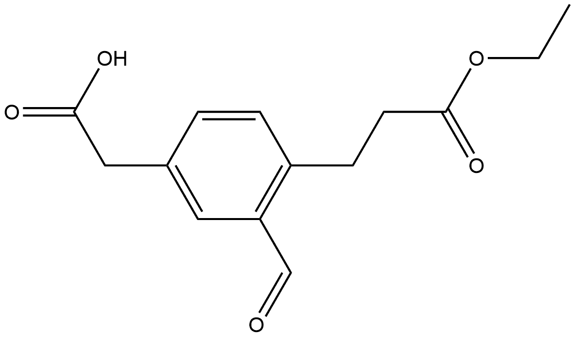 Ethyl 3-(4-(carboxymethyl)-2-formylphenyl)propanoate Structural