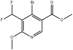 Methyl 4-bromo-3-(difluoromethyl)-2-methoxypyridine-5-carboxylate Structural