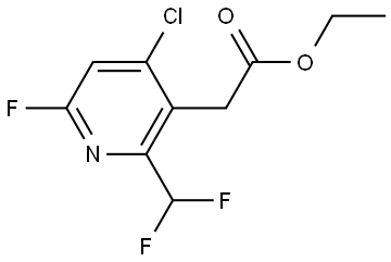 Ethyl 4-chloro-6-(difluoromethyl)-2-fluoropyridine-3-acetate Structural