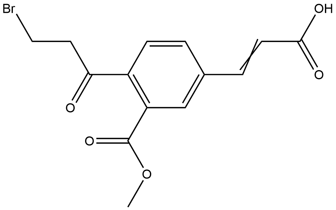 Methyl 2-(3-bromopropanoyl)-5-(2-carboxyvinyl)benzoate Structural