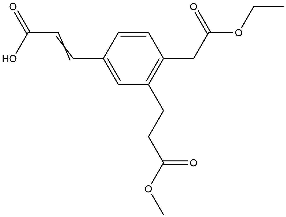 Ethyl 4-(2-carboxyvinyl)-2-(3-methoxy-3-oxopropyl)phenylacetate Structural