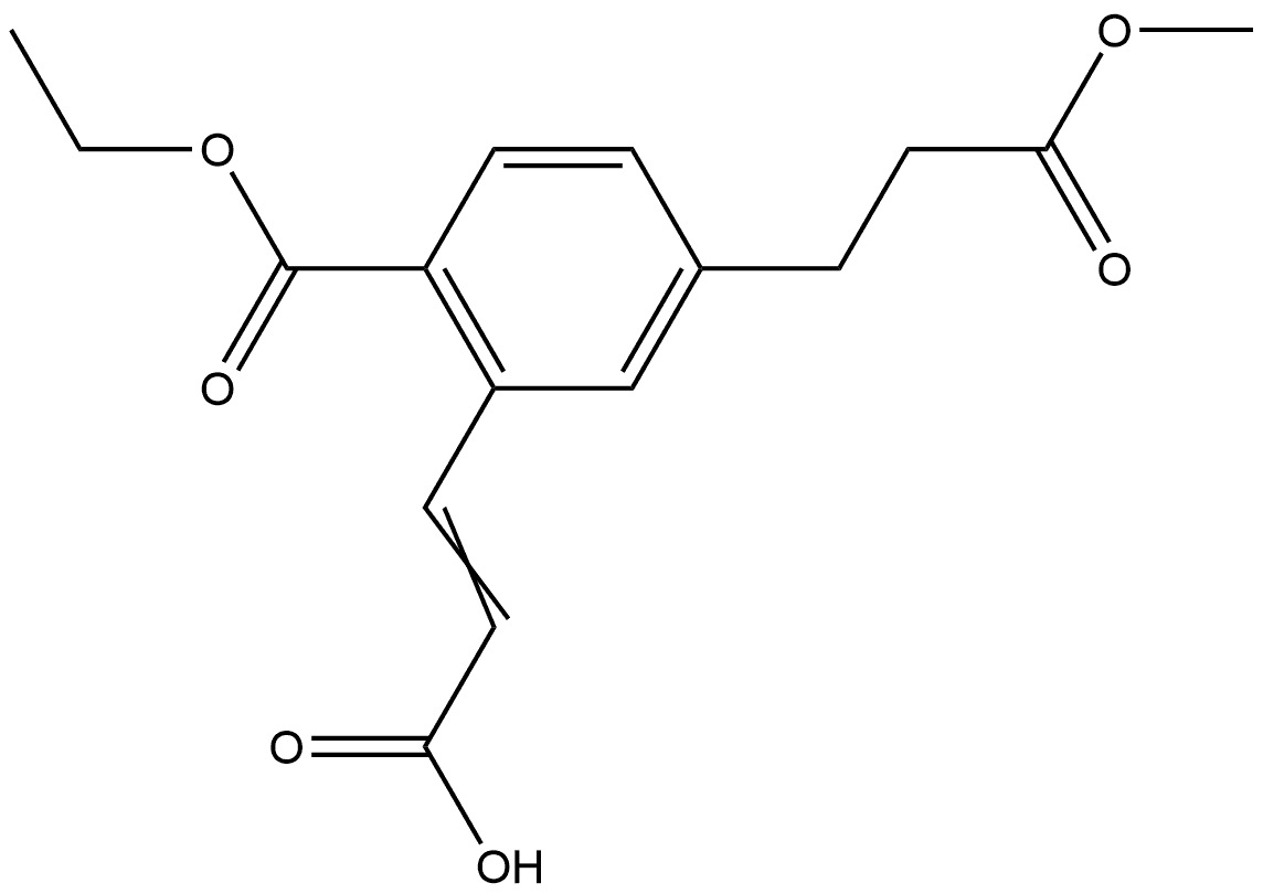 Ethyl 2-(2-carboxyvinyl)-4-(3-methoxy-3-oxopropyl)benzoate Structural