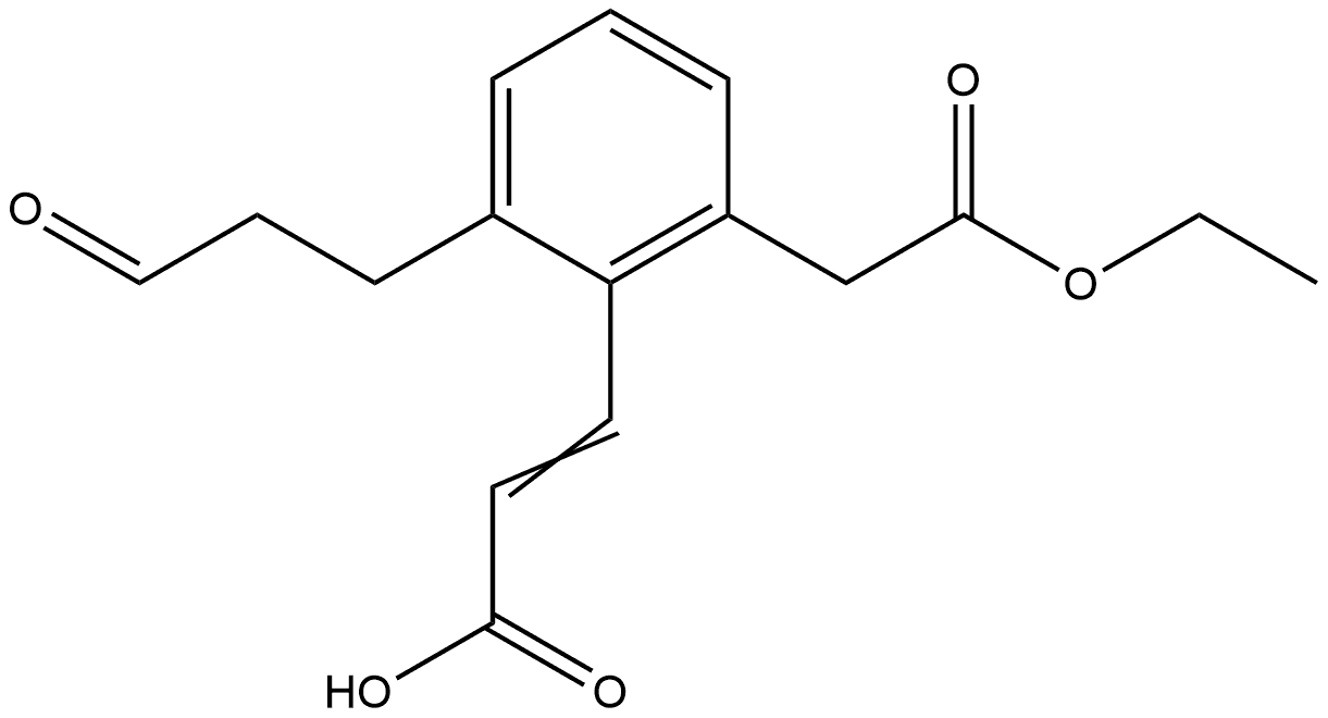 Ethyl 2-(2-carboxyvinyl)-3-(3-oxopropyl)phenylacetate Structural