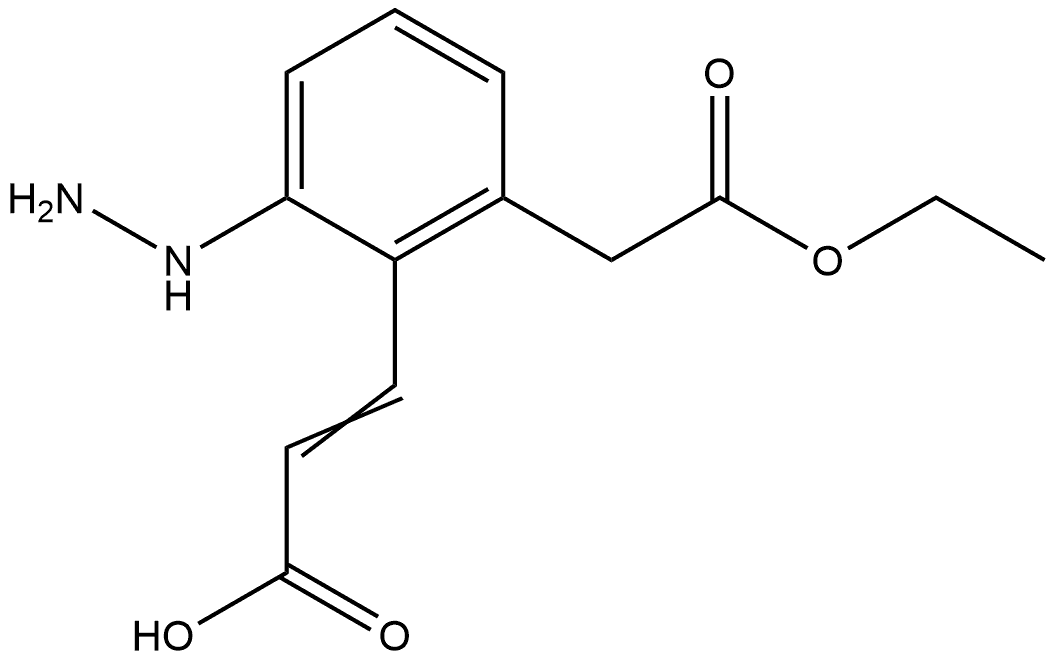 Ethyl 2-(2-carboxyvinyl)-3-hydrazinylphenylacetate Structural