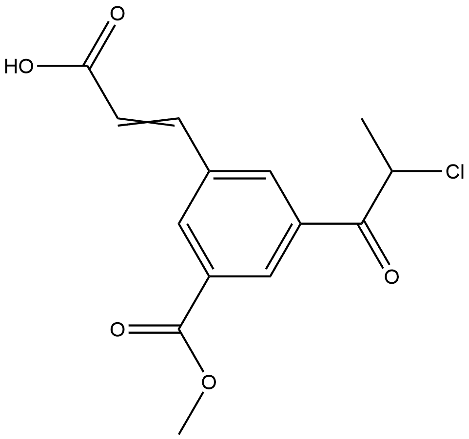 Methyl 3-(2-carboxyvinyl)-5-(2-chloropropanoyl)benzoate Structural