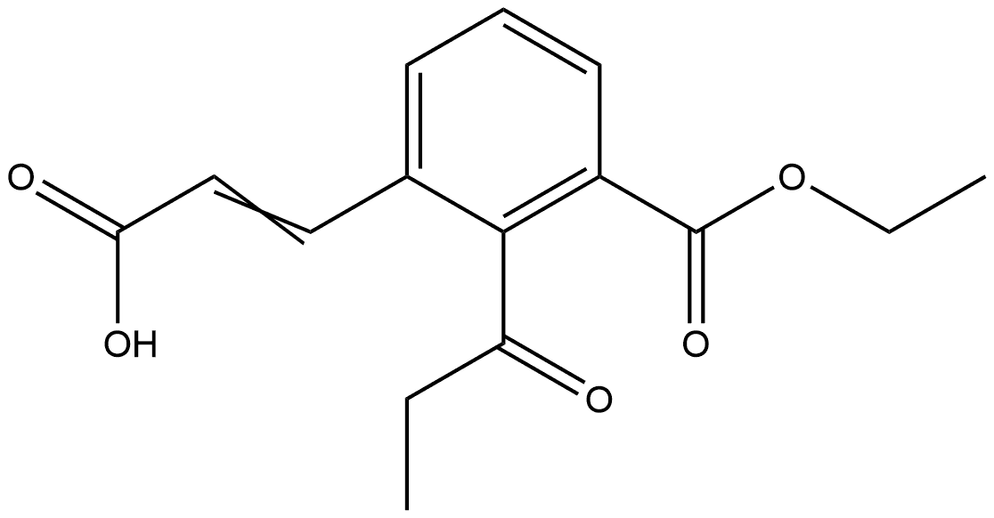 Ethyl 3-(2-carboxyvinyl)-2-propionylbenzoate Structural