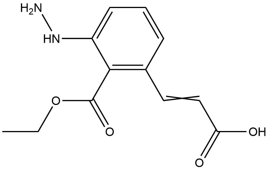 Ethyl 2-(2-carboxyvinyl)-6-hydrazinylbenzoate Structural