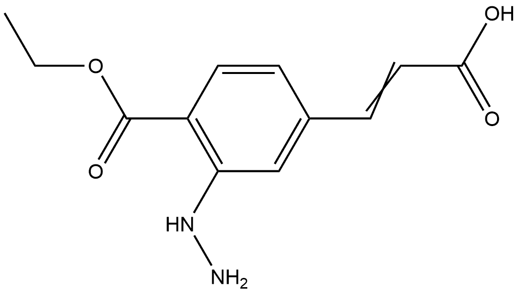 Ethyl 4-(2-carboxyvinyl)-2-hydrazinylbenzoate Structural