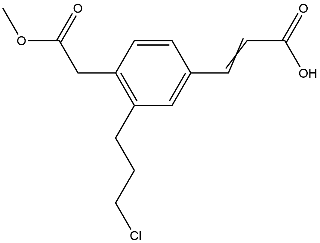 Methyl 4-(2-carboxyvinyl)-2-(3-chloropropyl)phenylacetate Structural