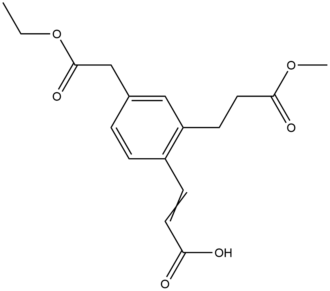 Ethyl 4-(2-carboxyvinyl)-3-(3-methoxy-3-oxopropyl)phenylacetate Structural