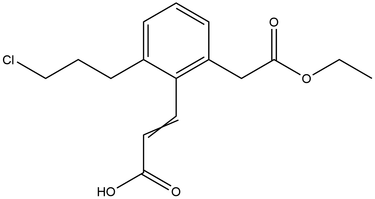 Ethyl 2-(2-carboxyvinyl)-3-(3-chloropropyl)phenylacetate Structural