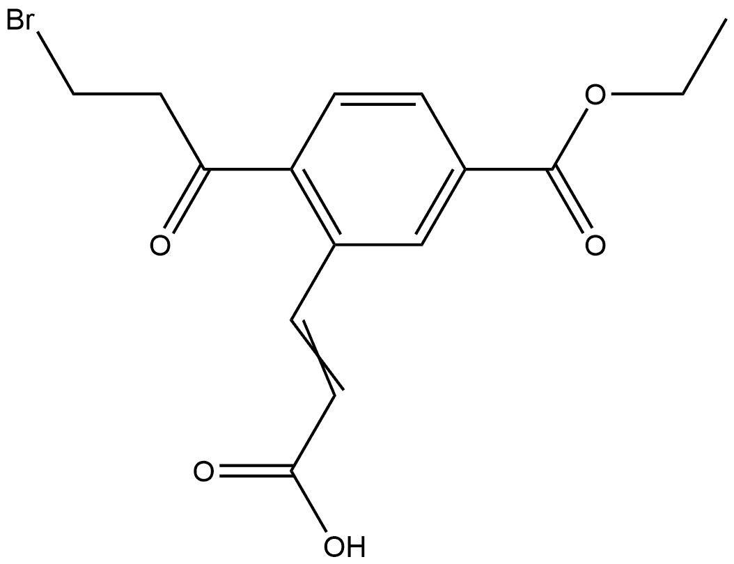 Ethyl 4-(3-bromopropanoyl)-3-(2-carboxyvinyl)benzoate Structural