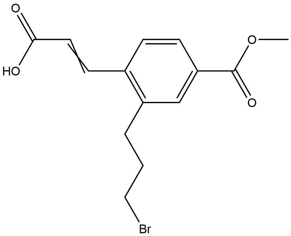 Methyl 3-(3-bromopropyl)-4-(2-carboxyvinyl)benzoate Structural