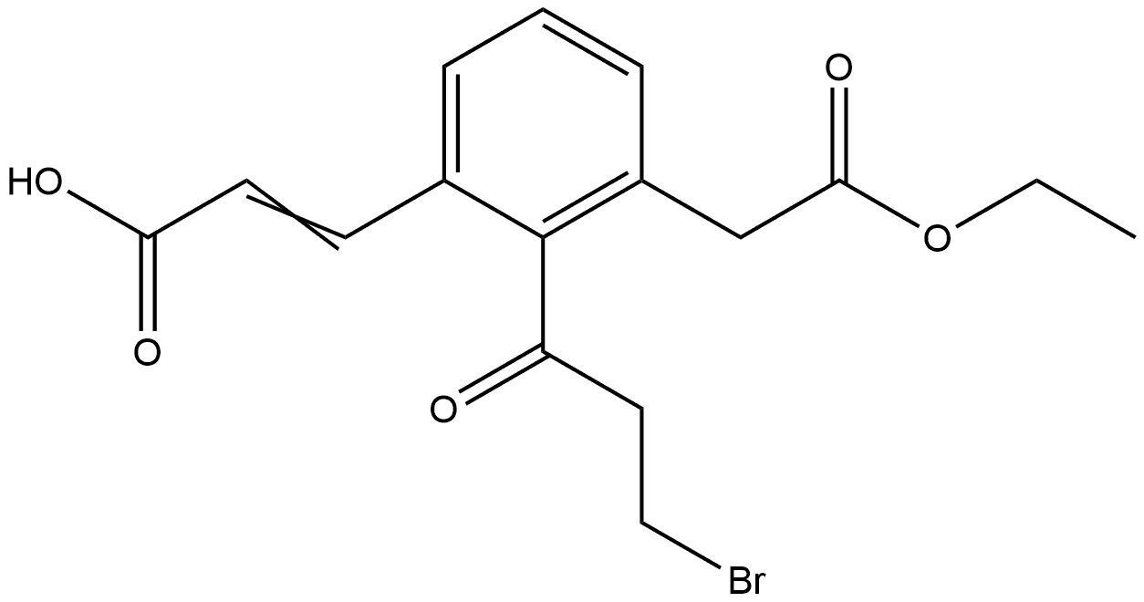 Ethyl 2-(3-bromopropanoyl)-3-(2-carboxyvinyl)phenylacetate Structural