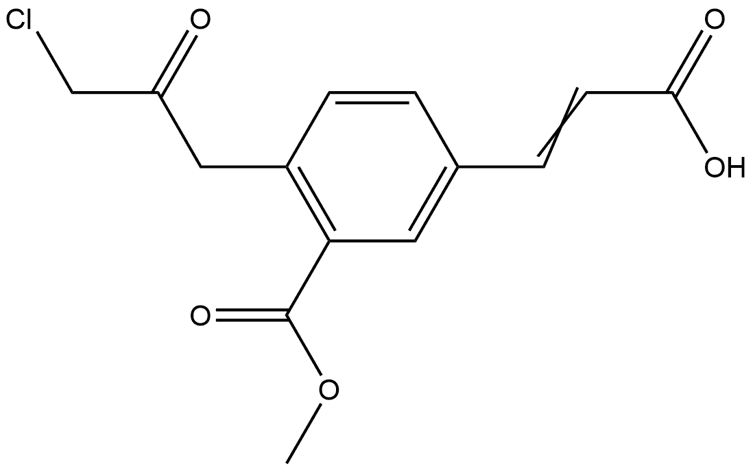 Methyl 5-(2-carboxyvinyl)-2-(3-chloro-2-oxopropyl)benzoate Structural