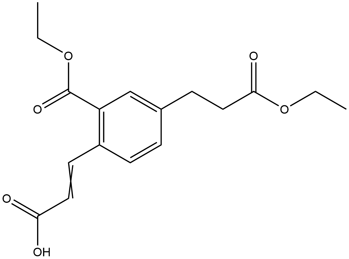 Ethyl 2-(2-carboxyvinyl)-5-(3-ethoxy-3-oxopropyl)benzoate Structural