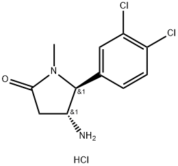 rac-(4R,5S)-4-amino-5-(3,4-dichlorophenyl)-1-methylpyrrolidin-2-one hydrochloride, trans Structural