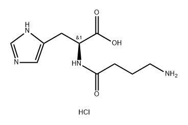 L-Histidine, N-(4-amino-1-oxobutyl)-, hydrochloride (1:2) Structural