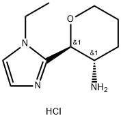 rac-(2R,3R)-2-(1-ethyl-1H-imidazol-2-yl)oxan-3-amine dihydrochloride, trans Structural