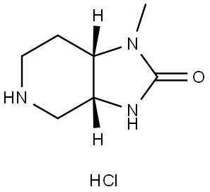 rac-(3aR,7aS)-1-methyl-octahydro-1H-imidazolidino[4,5-c]pyridin-2-one hydrochloride Structural