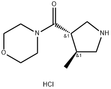 rac-4-[(3R,4R)-4-methylpyrrolidine-3-carbonyl]morpholine hydrochloride, trans Structural