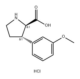 rac-(2R,3S)-3-(3-methoxyphenyl)pyrrolidine-2-carboxylic acid hydrochloride Structural