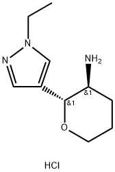 rac-(2R,3S)-2-(1-ethyl-1H-pyrazol-4-yl)oxan-3-amine dihydrochloride, trans Structural